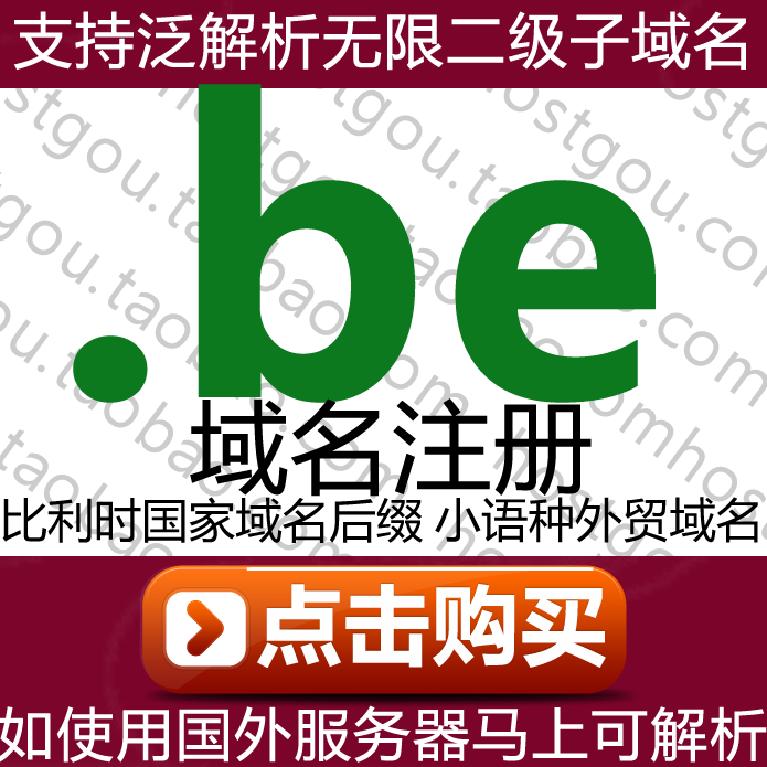  Be domain name registration Support pan-resolve unlimited secondary name Domain rice foreign trade Belgium web site purchase application