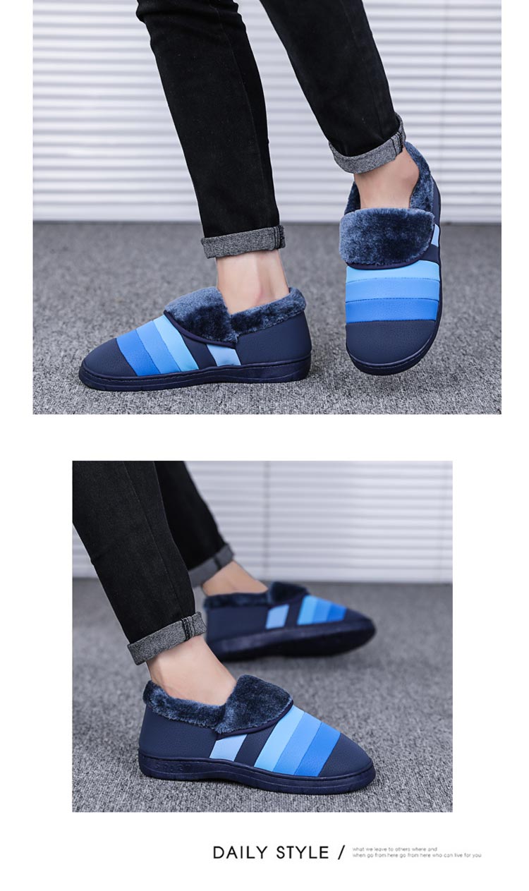 Dép cotton nam mùa đông dày ấm áp nhà mùa đông bao gồm tất cả lông dày trong nhà sandal nam