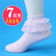 ເດັກຍິງ lace socks Princess socks ຖົງຕີນເດັກນ້ອຍ lace socks ສີຂາວບໍລິສຸດຕາຫນ່າງຝ້າຍນັກສຶກສາພາກຮຽນ spring ດູໃບໄມ້ລົ່ນ summer ບາງໆ