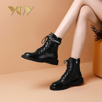 Boots Womens Boots 2021 New Autumn and Winter Martin Boots Female English Wind Joker Thick Bottom Coaf Loose Cake Locomotive Boots