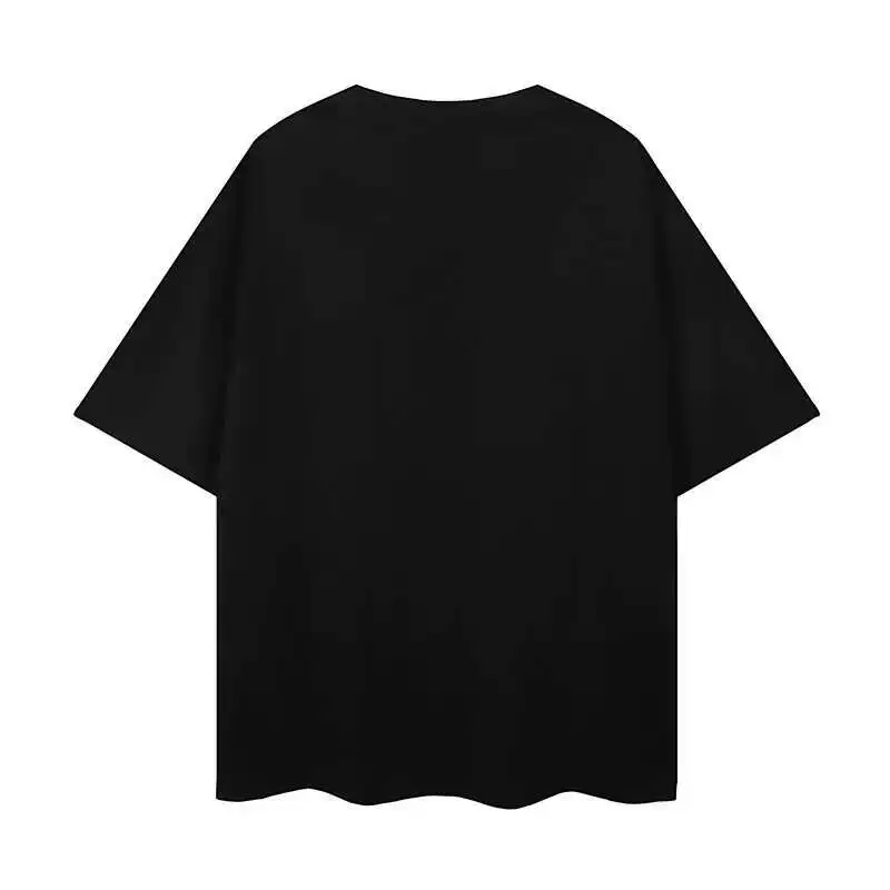 Короткая футболка с круглым воротом, oversize