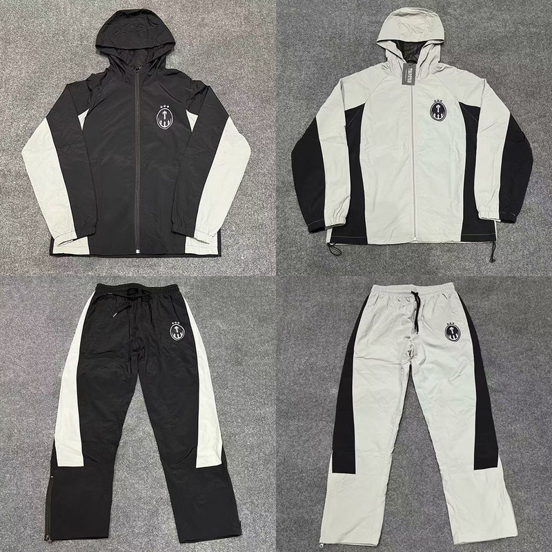 Trapstar Embroidered Badge Zipper Jacket Loose Straight-Leg Pants Unisex Casual Outdoor Sports Suit