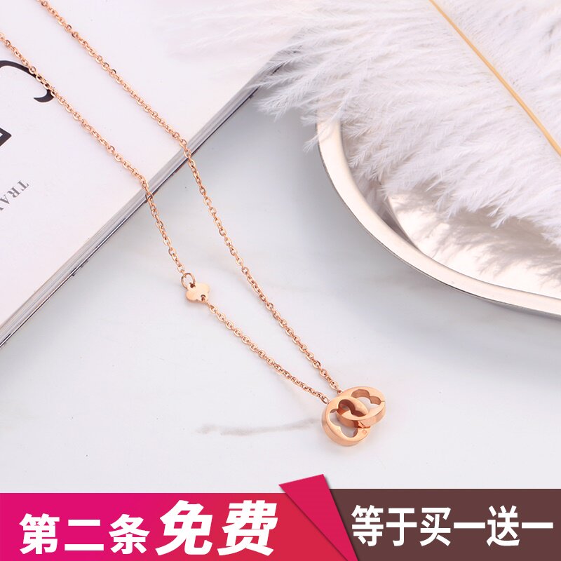 Large size design collar necklace female Korean clavicle personality necklace color gold necklace female 18k gold clavicle chain
