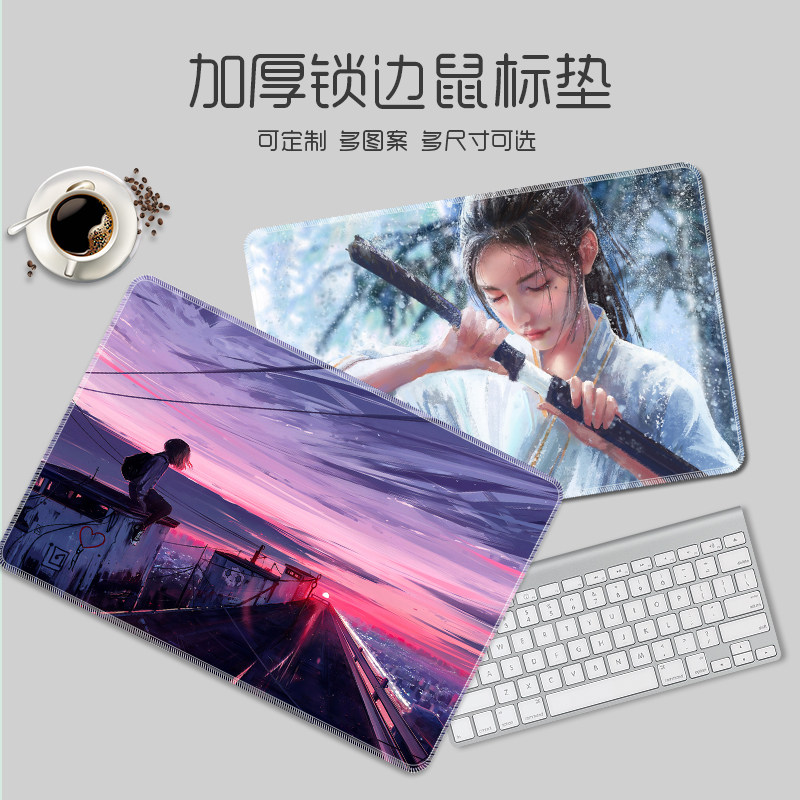 Cartoon Slip Rat Mat Secondary Meta Mega Electric Race Gaming Table Mat Small Number Office Notebook Portable Girls Customize Dazzling Cool Big Number Universal Male Anti Slip Thickening Mid number Multi-size Wrist Pads Women