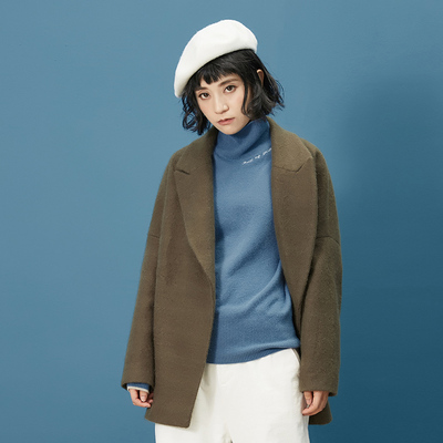 taobao agent omont Retro solid mini-skirt, suit, woolen coat, winter jacket