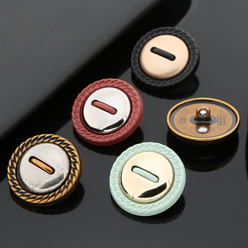 Personalized tops, women's clothes, coats, high-end button windbreakers, coats, round button accessories, men's clothes, sweater buttons