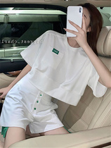 SANDRO MOCOLONI SUMMER NEW LEISURE SPORTS SUIT DESIGN SENSE Reduced Age Short Sleeve Shorts Two Sets