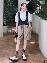 Sandro MOSCOLONI salty sweet jeans splice with shorts and a two - piece fashion suit woman