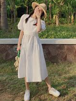SANDRO MOCOLONI Blister Sleeves Dress Spring Summer with cashew and sweet and first love gentle little fresh and long dress