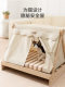 Solid Wood Cat Tent, Cat Nest, Enclosed, Safe, Suitable for All Seasons, Cat Bed, Removable and Washable Cat House, Pet Kennel, Sleeping Nest