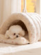Winter Enclosed Dog House, Curved House, Pet Nest, Fleece-Lined, Warm, Portable Nest, Cat Nest, Small Dog, Bichon Dog House