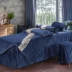 Beauty bedspread nhung áo khoác dày để mặc màu đỏ mui xe denim lanh chăn ròng ba bộ khăn trải giường massage - Trang bị tấm