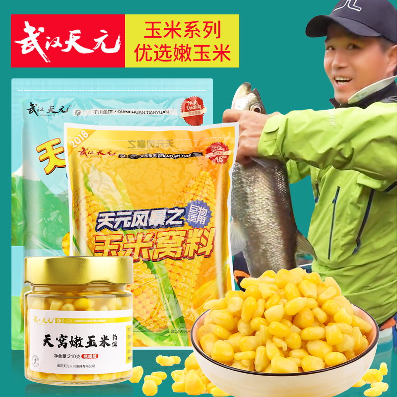 Wuhan Tianyuan tender corn bait bait bait for wild fishing corn grain fishing bait carp warped mouth grass carp