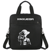 Primary and secondary school students canvas handbag boys and girls tutoring class make-up backpack childrens shoulder cross-over handbag