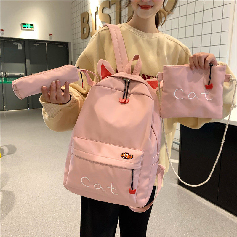 Han version of children's rear shoulder bag CUHK child girl's school bag cute princess babybag girl leisure travel bag Bag Tide