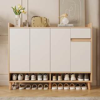 Corridor shoe cabinet, home entrance, large capacity, entrance cabinet, new popular solid wood storage, economical shoe rack