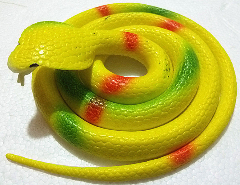 Length 100 cm Rubber plastic soft rubber round-headed glasses fake field snake simulation animal model Children's whole person toy