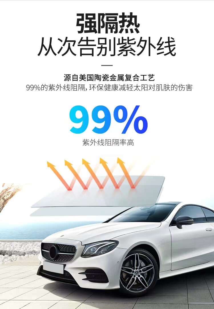 Car Glass Film, Explosion-Proof, Heat-Insulating, Sun Protection, Black Privacy Film for Vans, Sedans, and Trucks, Self-Adhesive