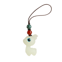 Luminous deer keychain exquisite and cute mobile phone chain mens and womens key chain jewelry safe journey car pendant￥