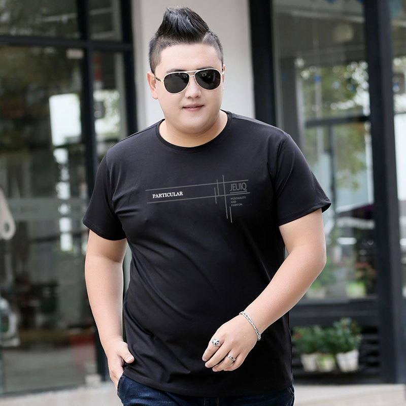 Fat-Free Plus-Size Men's Short-Sleeve T-Shirt, Extra Large for Overweight Men, Loose Trendy Casual Top Fat-Free Plus-Size Men's Short-Sleeve T-Shirt, Extra Large for Overweight Men, Loose Trendy Casual Top