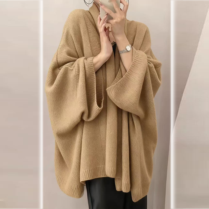 European Goods | Autumn Lazy Style Knitted Large Shawl for Women, Pure Wool High-End Autumn and Winter Cashmere Cape Sweater Coat European Goods | Autumn Lazy Style Knitted Large Shawl for Women, Pure Wool High-End Autumn and Winter Cashmere Cape Sweater Coat
