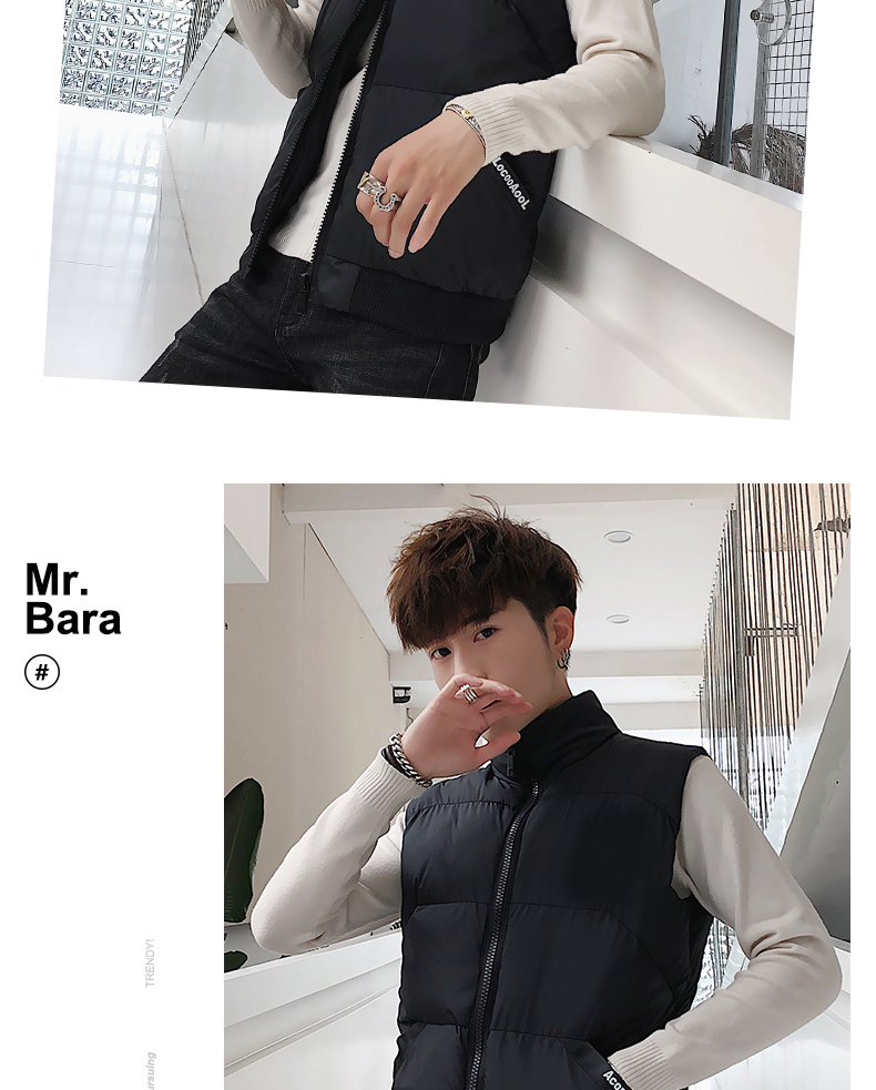 Áo khoác cotton mùa đông nam áo khoác mùa thu và mùa đông Hàn Quốc của xu hướng áo khoác nam giản dị shop đồ nam đẹp