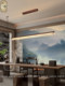 Dongbo new Chinese style chandelier restaurant lamp modern simple one-word strip lamp new bar table solid wood tea room lamp