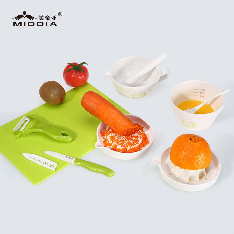 Medea baby's non-staple food ceramic grinder meat paste vegetable paste manual grinder tool set