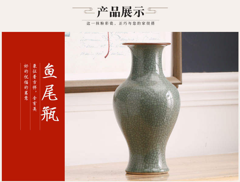 Jingdezhen ceramics, antique vase up of broken porcelain crack glaze furnishing articles ikea gift ornament