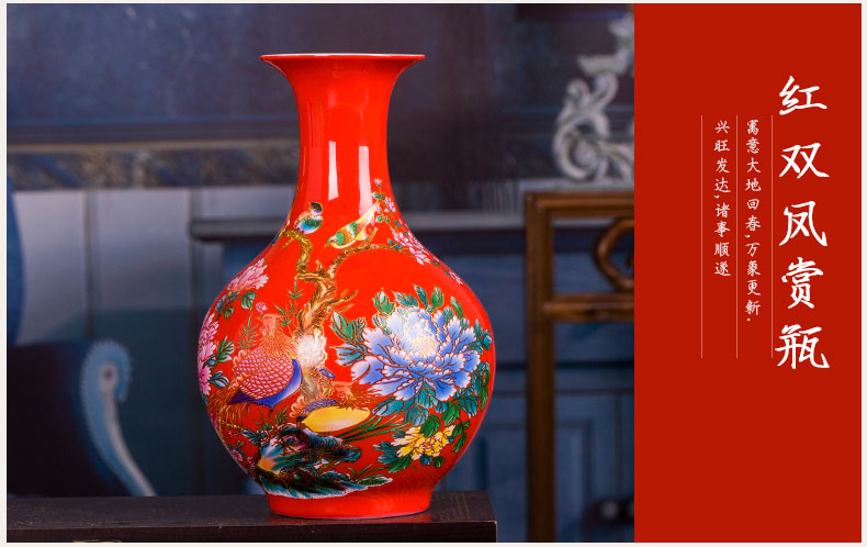 Jingdezhen ceramics glaze crystal than vase decoration of modern home living room handicraft furnishing articles every year