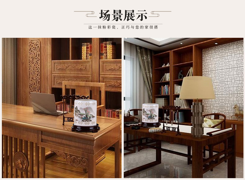 Jingdezhen porcelain brush pot manual desk furnishing articles study four treasures hair brush pot restoring ancient ways head 'day gift