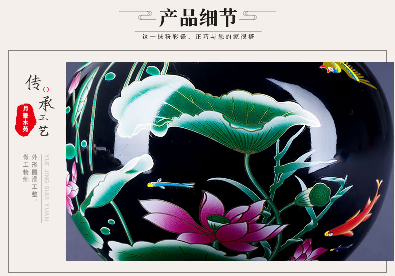 Jingdezhen porcelain craft floret bottle furnishing articles sitting room flower arranging exchanger with the ceramics decoration of Chinese style household adornment blue
