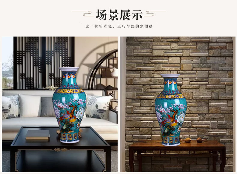 Jingdezhen ceramic vase landing household act the role ofing is tasted Chinese antique European flower implement sitting room place flower arranging arts and crafts