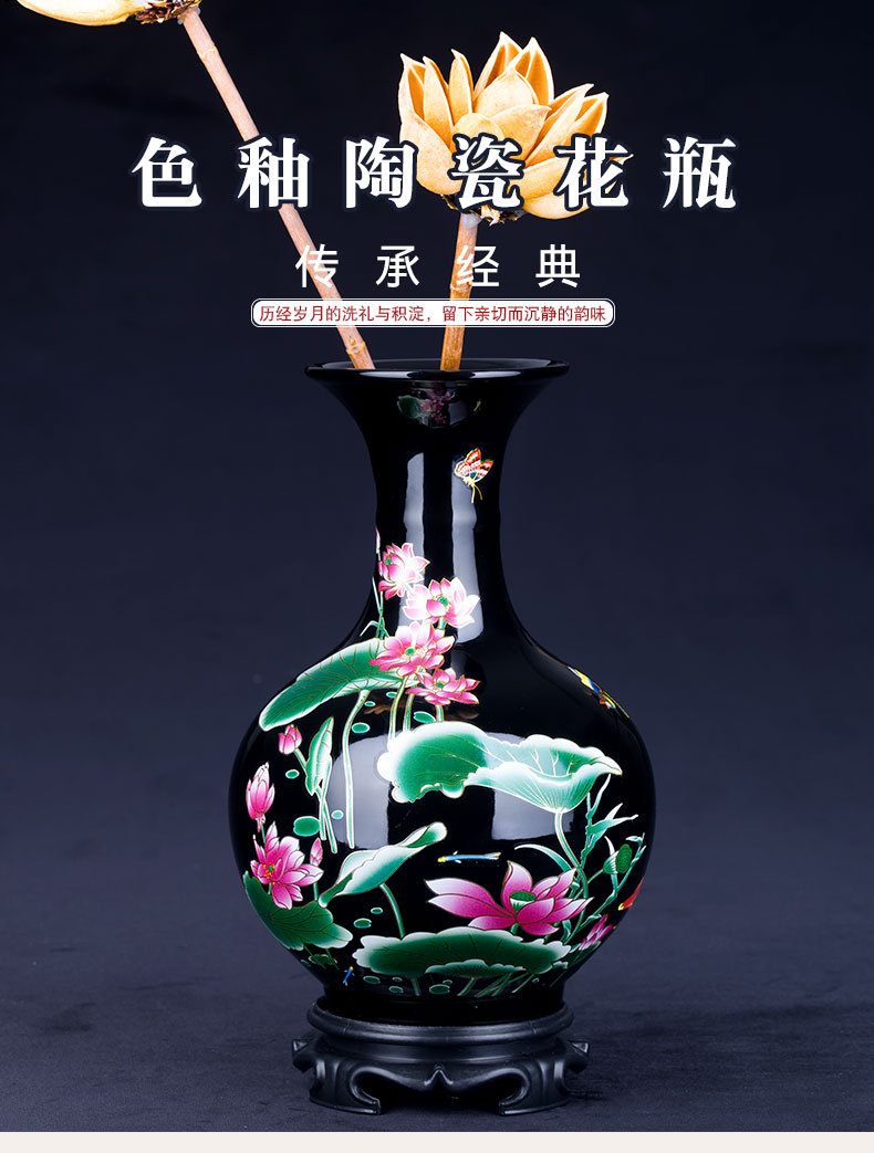 Jingdezhen porcelain craft floret bottle furnishing articles sitting room flower arranging exchanger with the ceramics decoration of Chinese style household adornment blue