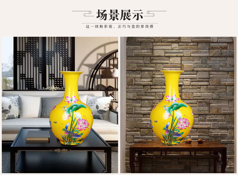 Jingdezhen ceramic large vases, flower arranging furnishing articles household act the role ofing is tasted I and contracted liliaceous bottle decoration decoration