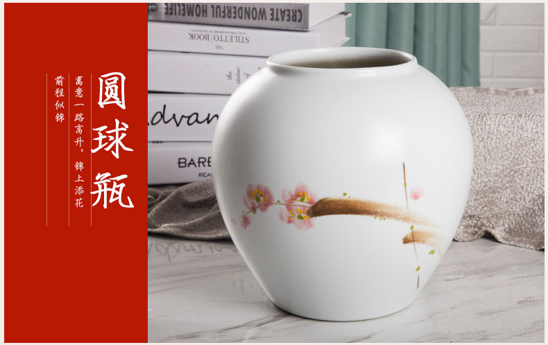 Jingdezhen hand - made ceramic vase three - piece flower restaurant furnishing articles furnishing articles I and contracted sitting room art act the role ofing is tasted