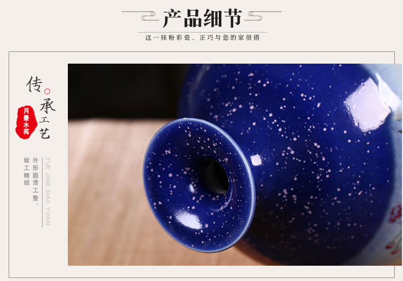 Jingdezhen ceramic hand - made vases furnishing articles of the new Chinese style household TV ark, wine porch flower arranging flower decorations