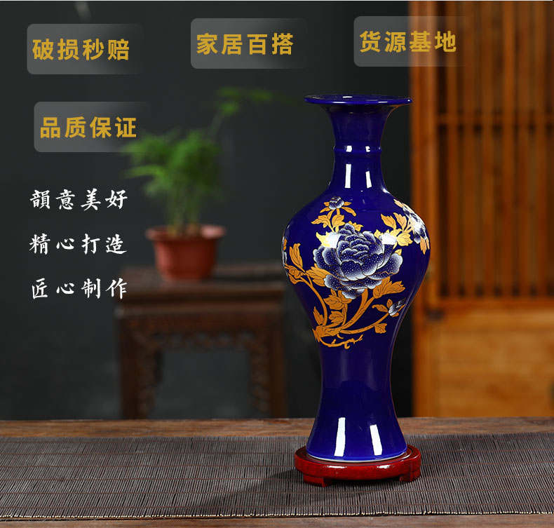 Ceramic vase furnishing articles furnishing articles contracted wine ark, blue flower arrangement sitting room adornment household act the role ofing is tasted ins flower arrangement