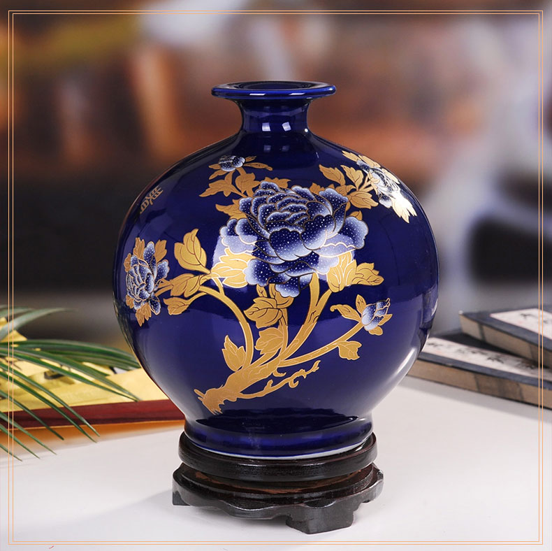 Ceramic vase furnishing articles furnishing articles contracted wine ark, blue flower arrangement sitting room adornment household act the role ofing is tasted ins flower arrangement