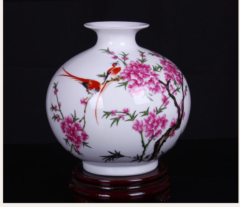 Jingdezhen porcelain floret bottle furnishing articles ceramic I and contracted sitting room table, TV ark, adornment pomegranate bottle arranging flowers