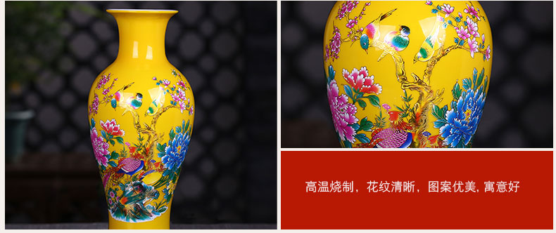 Jingdezhen ceramics China red every year for wining a three - piece vases, hang dish sitting room home furnishing articles