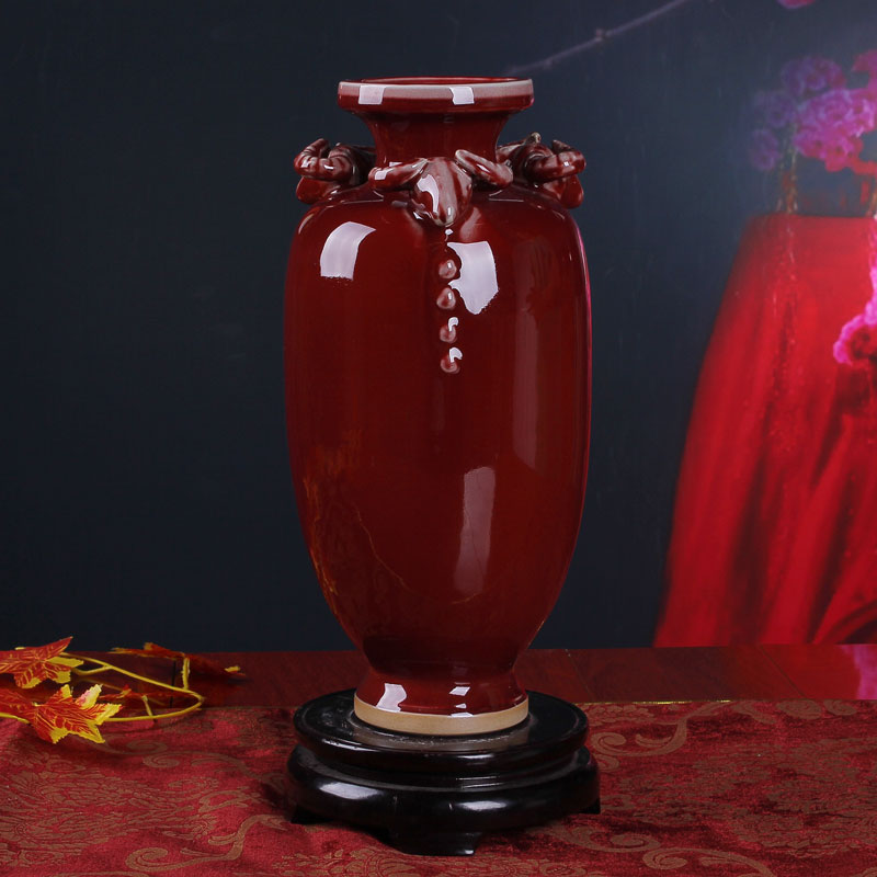 Three sheep statute of jingdezhen ceramic vases, antique jun porcelain kaitai, modern home decoration handicraft furnishing articles