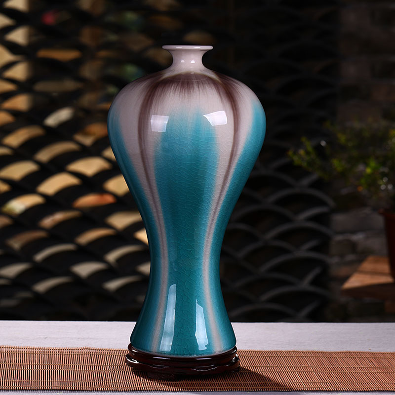 Archaize of jingdezhen ceramic up crack glaze vase sitting room porch ark adornment of new Chinese style household furnishing articles
