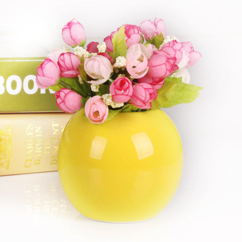 Jingdezhen floret bottle ceramic small pure and fresh and furnishing articles wine accessories creative flower arrangement between the sitting room TV cashier 's office