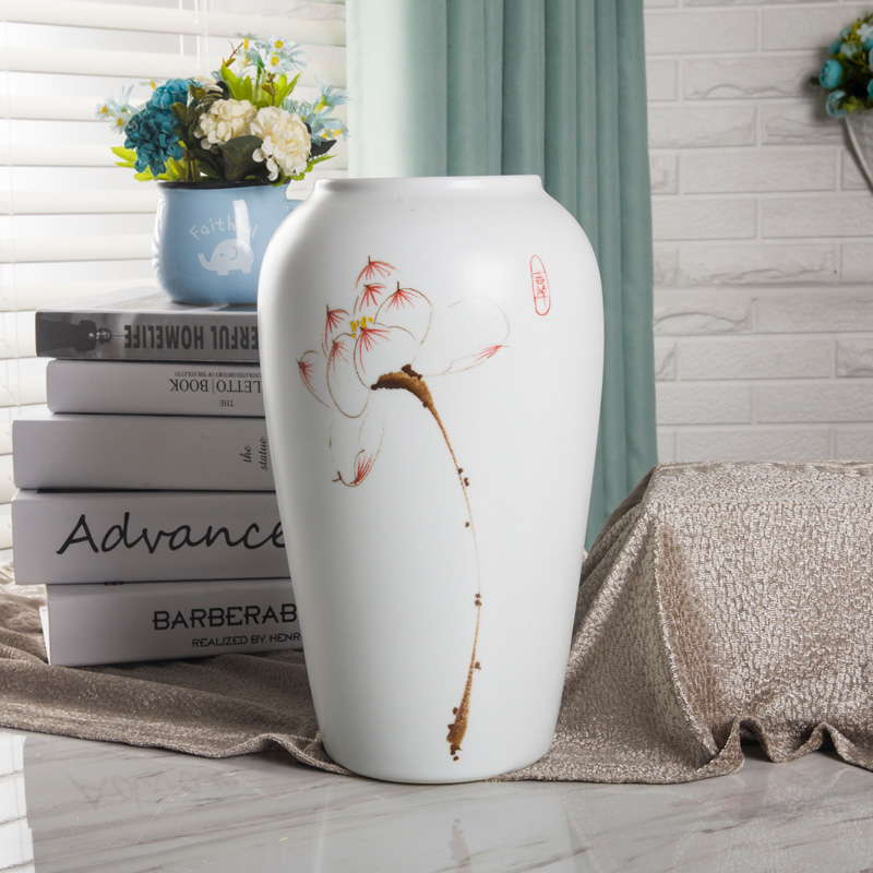 Ceramic vase three - piece creative furnishing articles contracted sitting room adornment blue flower vase TV ark, decoration decoration