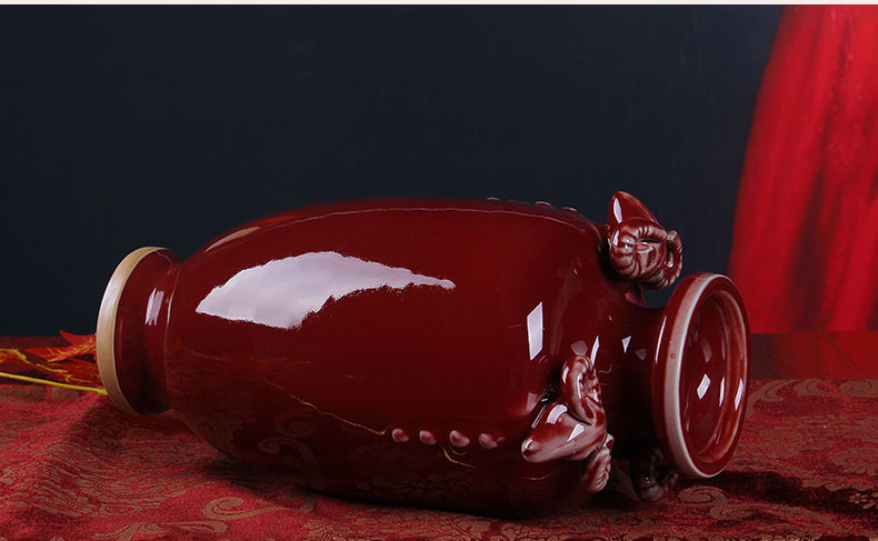 Three sheep statute of jingdezhen ceramic vases, antique jun porcelain kaitai, modern home decoration handicraft furnishing articles