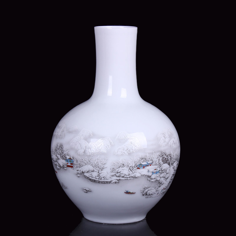 Jingdezhen ceramics, vases, flower arrangement home handicraft furnishing articles sitting room adornment ornament gift dining - room