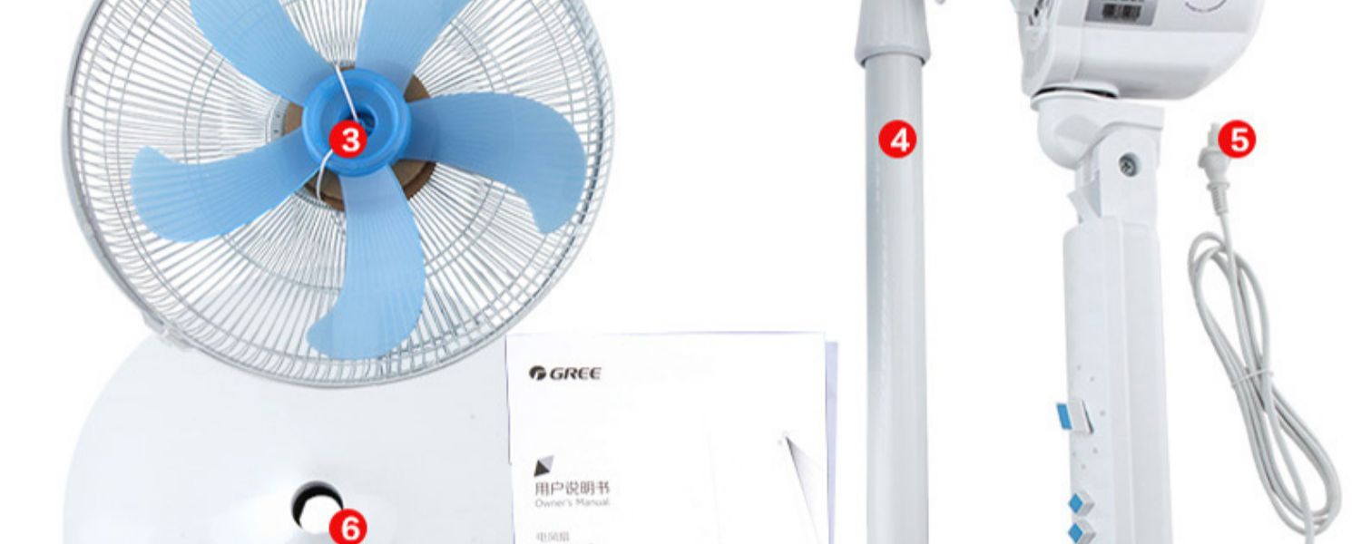 quạt để bàn làm việc Gree quạt điện sàn nhà quạt dọc quạt cơ di chuyển đầu quạt ký túc xá câm sàn bàn quạt - Quạt điện quạt tích điện mediamart
