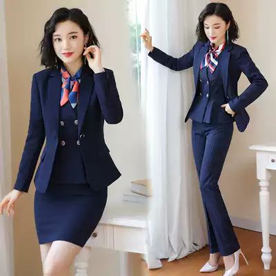 Hotel overalls women's waistcoat set jewelry store hotel front desk cashier beauty salon suit dress