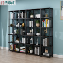 Nordic Wrought iron floor shelf Living room bookshelf Modern simple multi-layer partition shelf Wall shelf decorative shelf